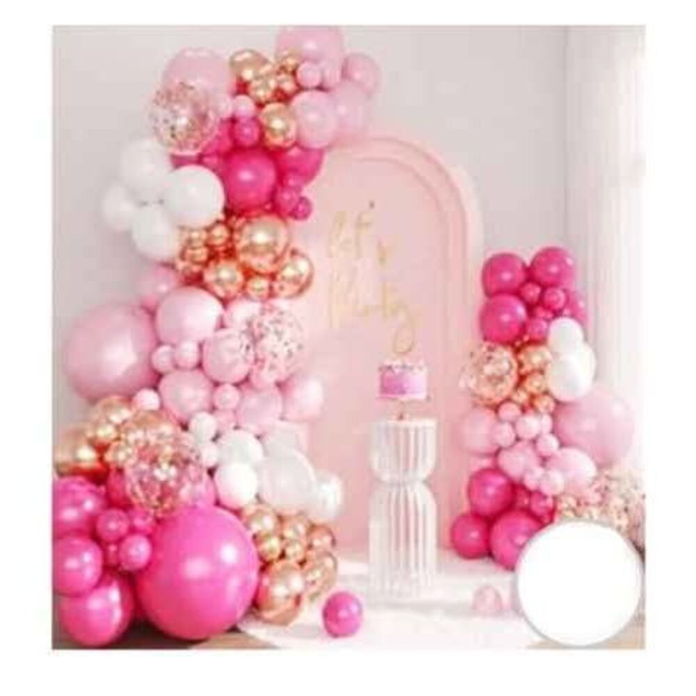 Hot Pink Balloon Arch + Birthday Decoration Bundle | New